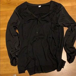 Quarter button long sleeve dressy shirt